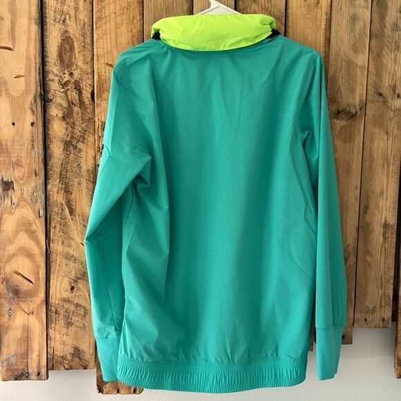 Under Armour Womens Off-Pitch Anorak 2.0 Jacket Hoodie Turquoise Lime Green Sz M - Picture 11 of 15